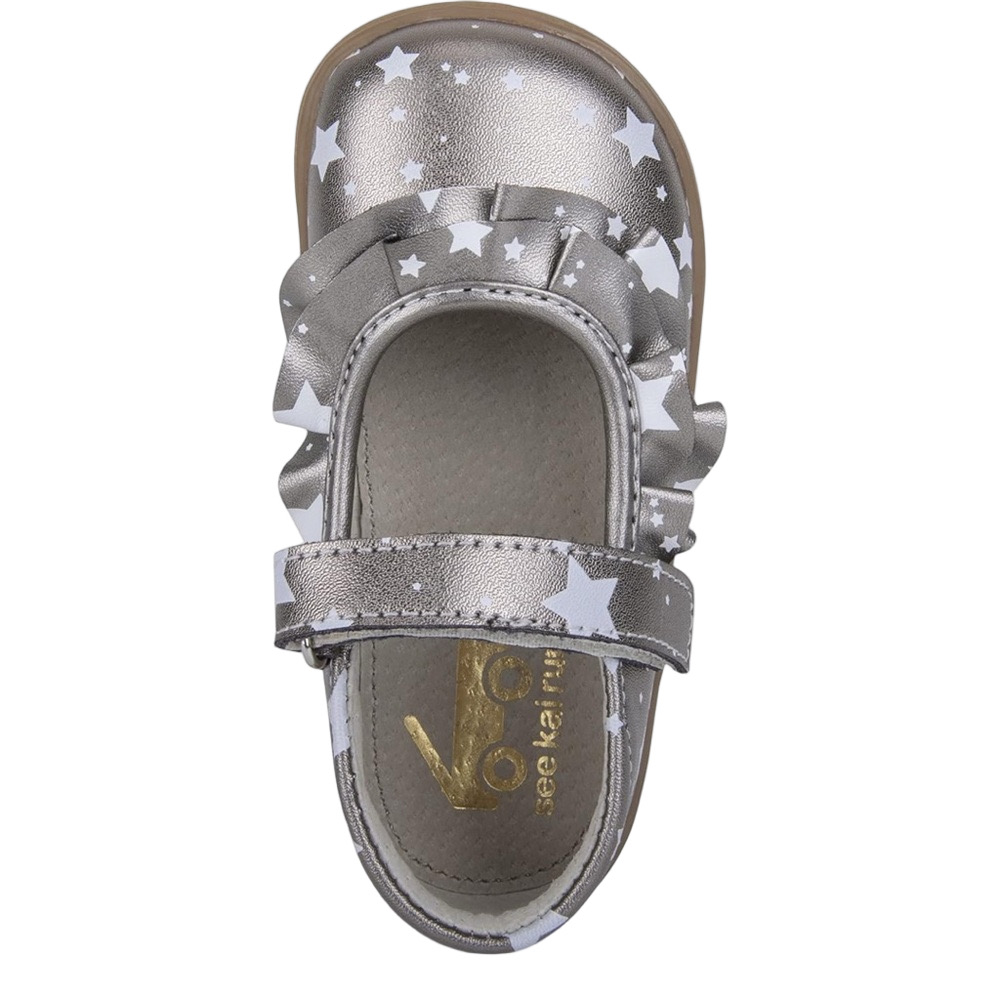 See Kai Run Metallic baby girls Belle Shoes with Stars Mary Jane flat size 6